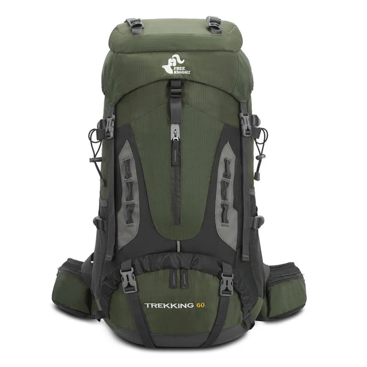 SwissTactix™ 60L robuster Wanderrucksack mit verstellbaren Trägern und wasserabweisendem Design.